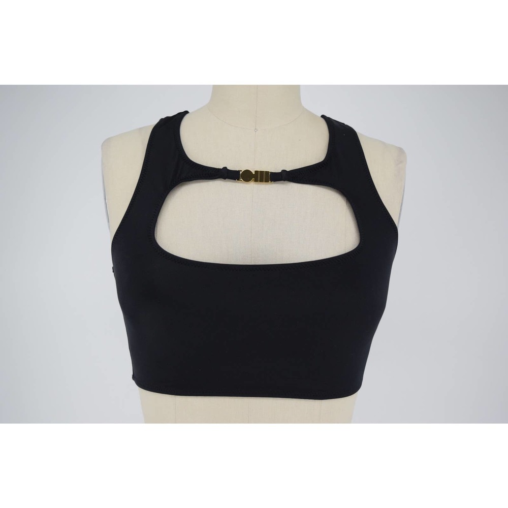 NWT SOLID & STRIPED 'the scout' sporty cutout tankini bikini top size S women's